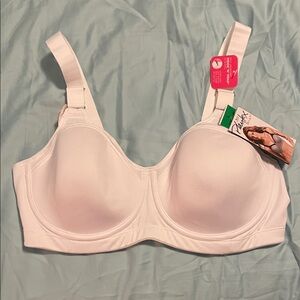 Playtex Play Outgoer Sport Bra 4910 Seamless Underwire Low Impact L White NEW